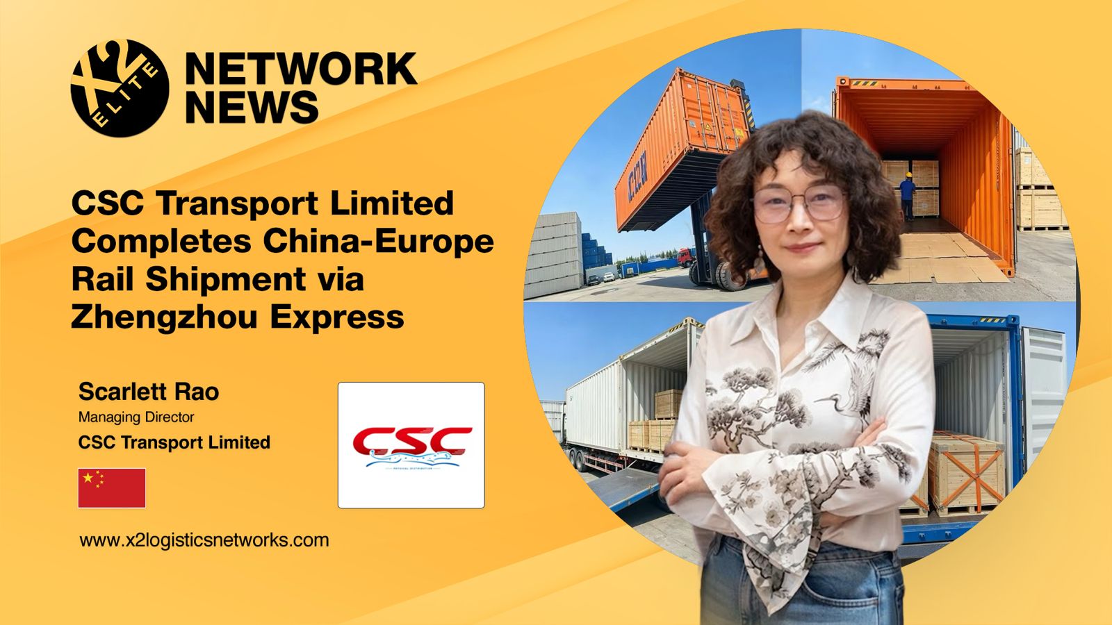 CSC Transport Limited Completes China-Europe Rail Shipment via Zhengzhou Express